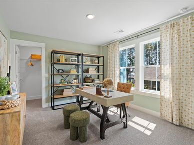 Upstairs secondary bedroom makes a nice office space.