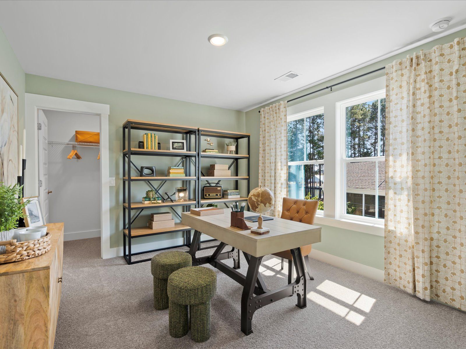 Upstairs secondary bedroom makes a nice office space.