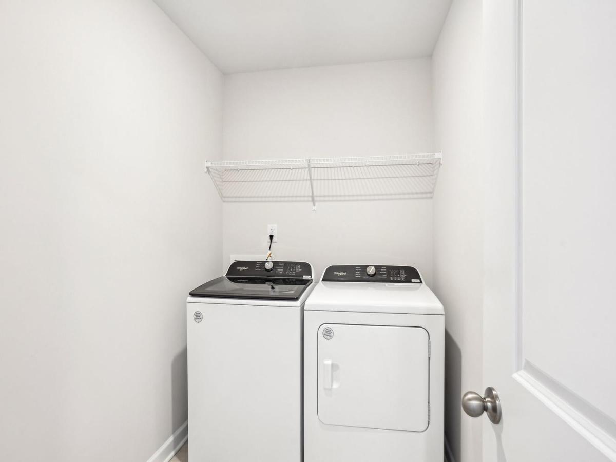 Laundry day just got easier with more room to organize your clothes.