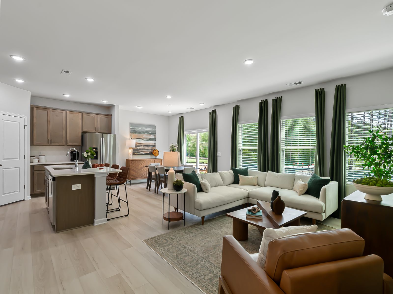 Great room in the Chatham floorplan at a Meritage Homes community in Zebulon, NC.