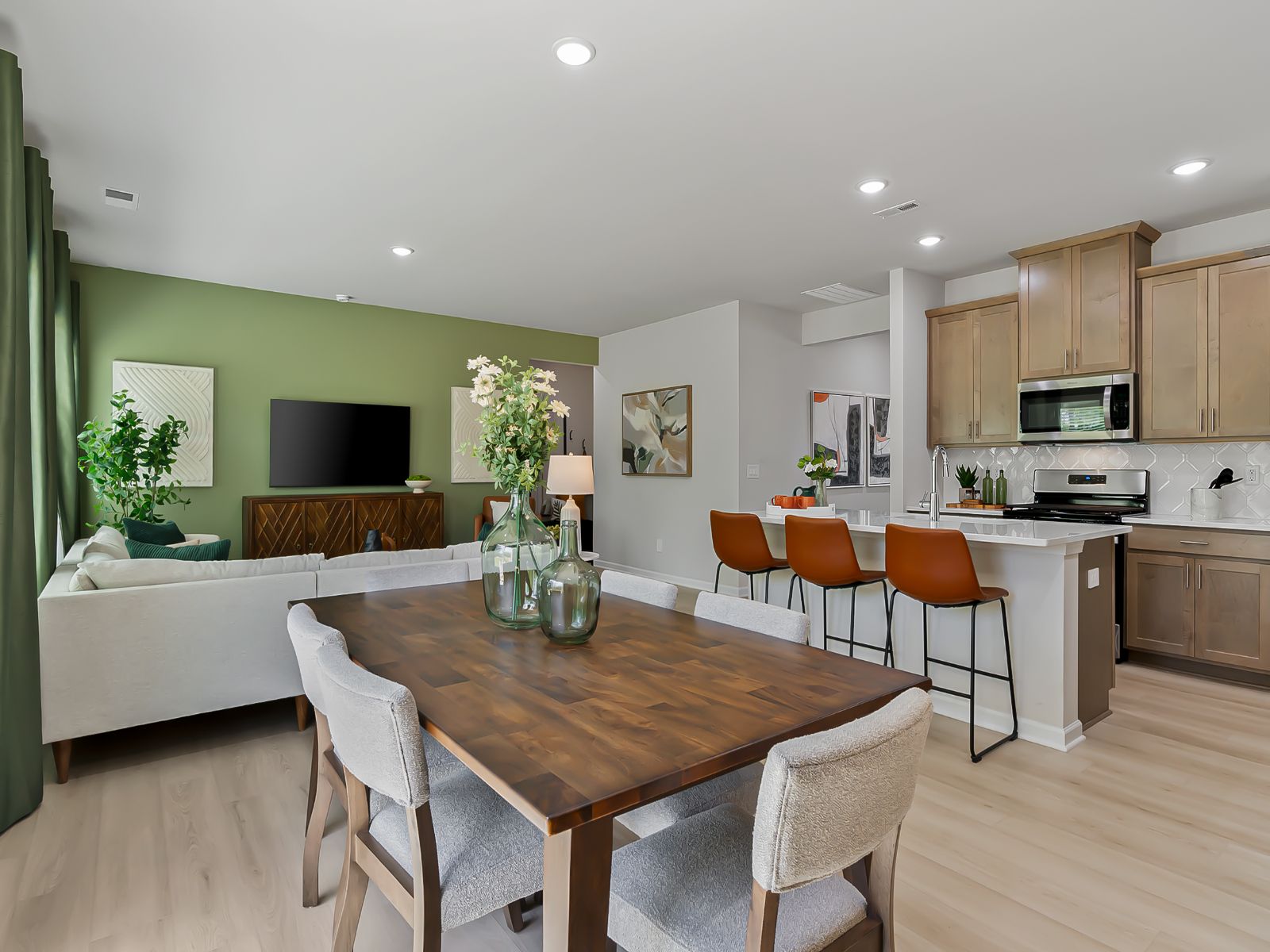 A dedicated dining area makes hosting easier than ever.