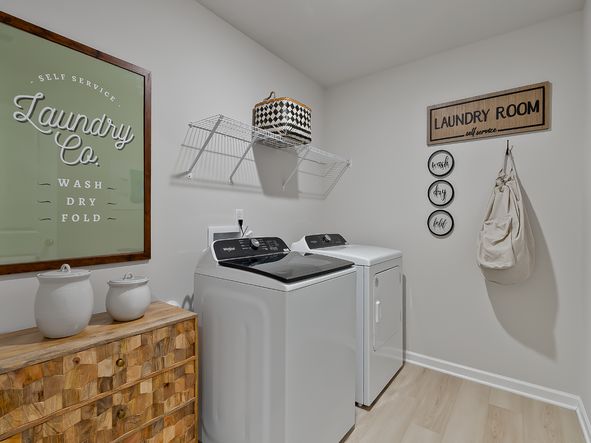 A large laundry room simplifies the chore.