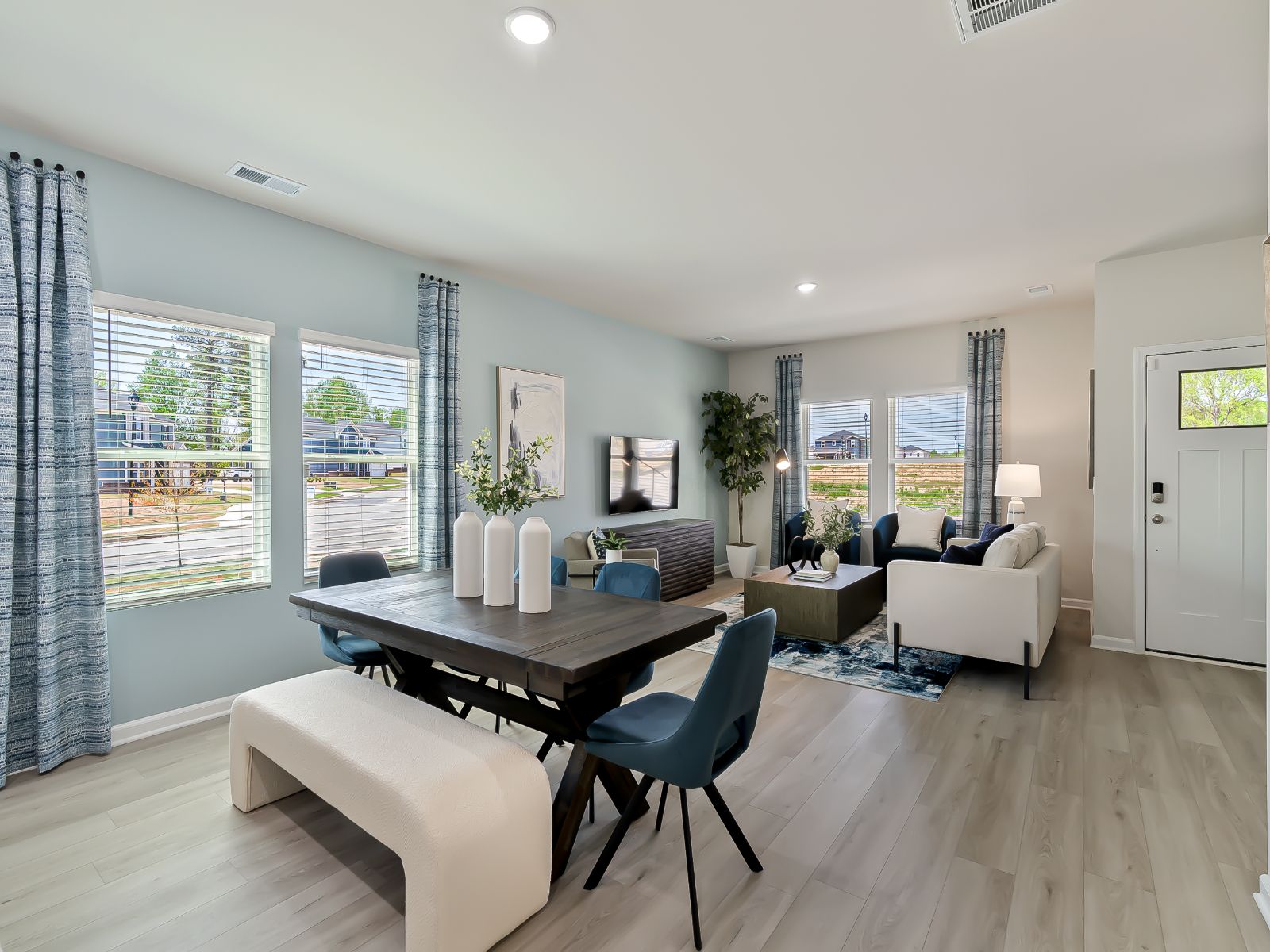 The Lakewood's great room is abundant with natural light.