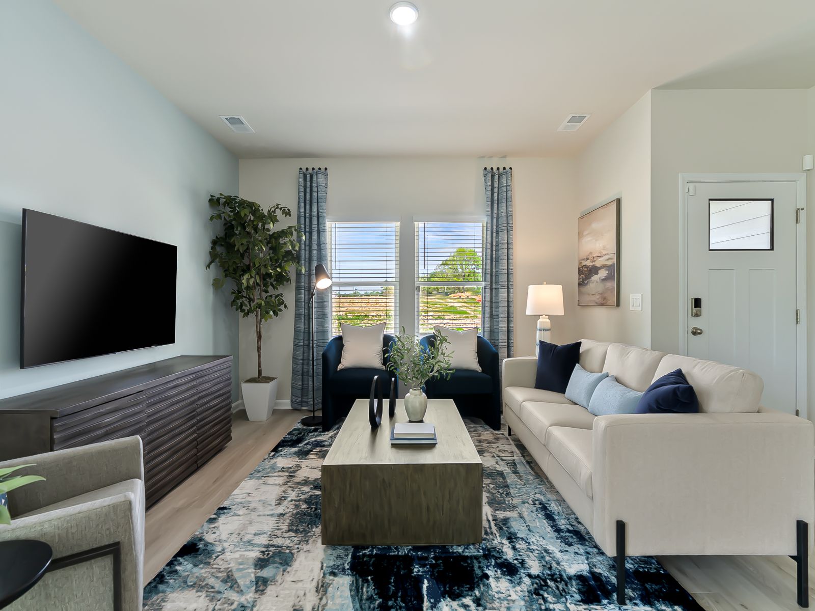Easily host movie night in the Lakewood's spacious living area.