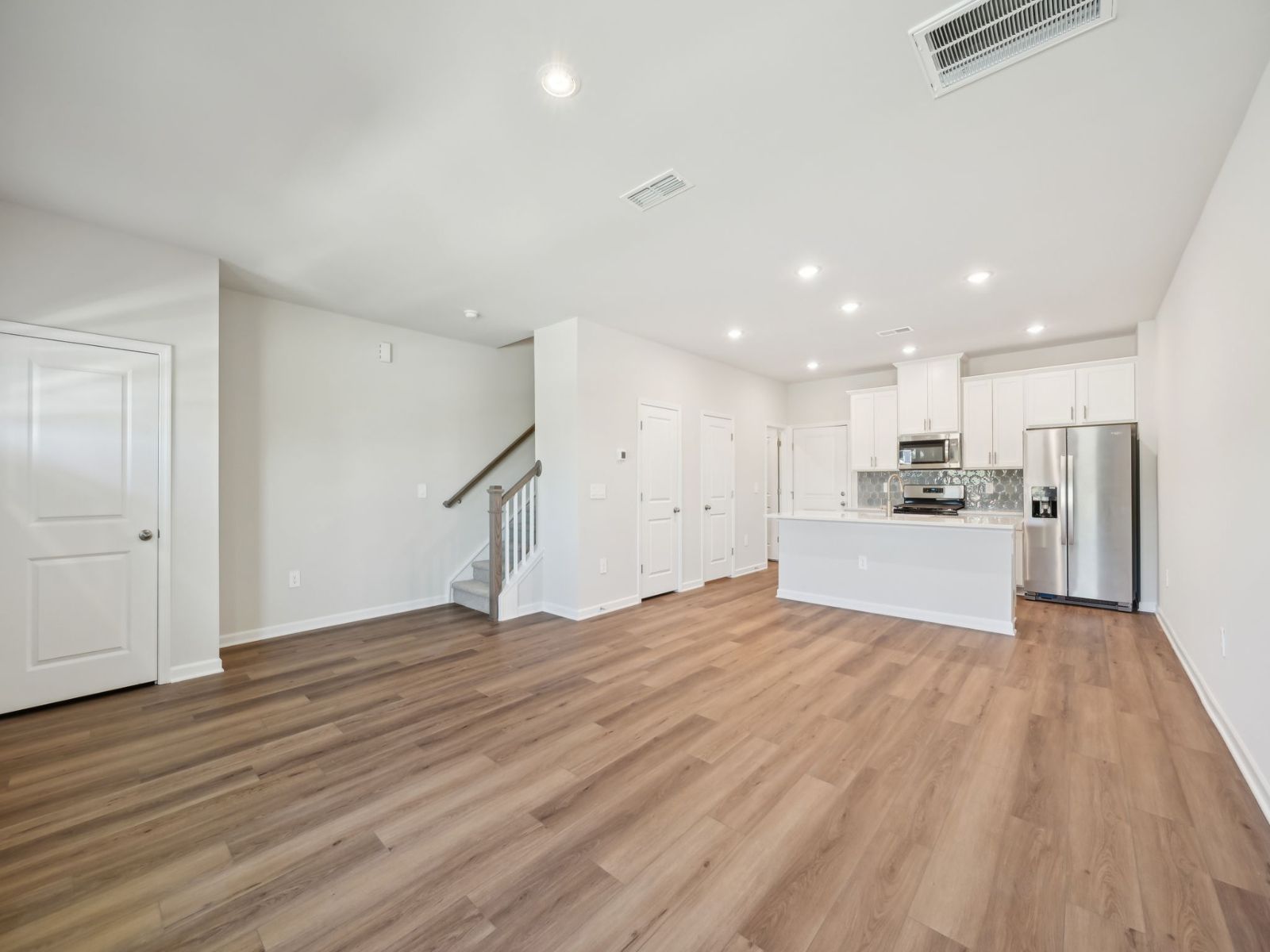 Great room in the Thorton floorplan at 3725 Rosebush Dr in Zebulon, NC.
