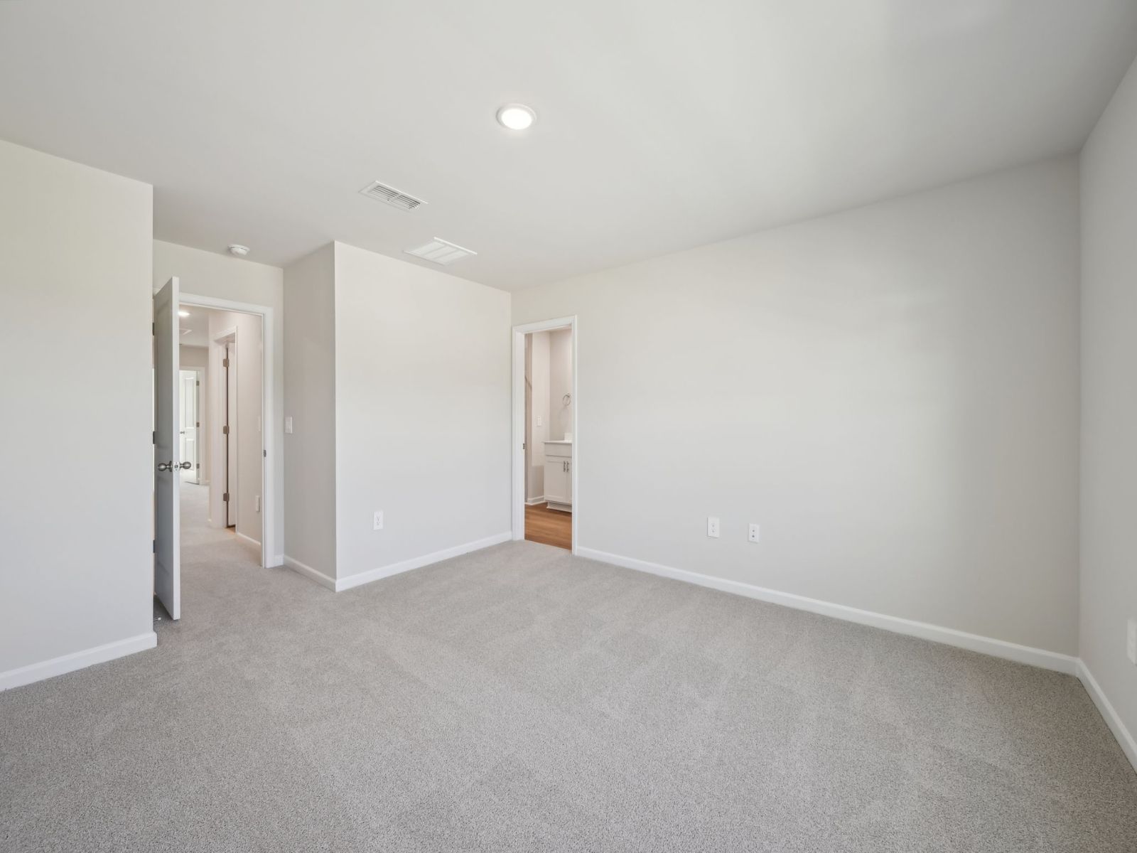 Primary bedroom in the Thorton floorplan at 3725 Rosebush Dr in Zebulon, NC.
