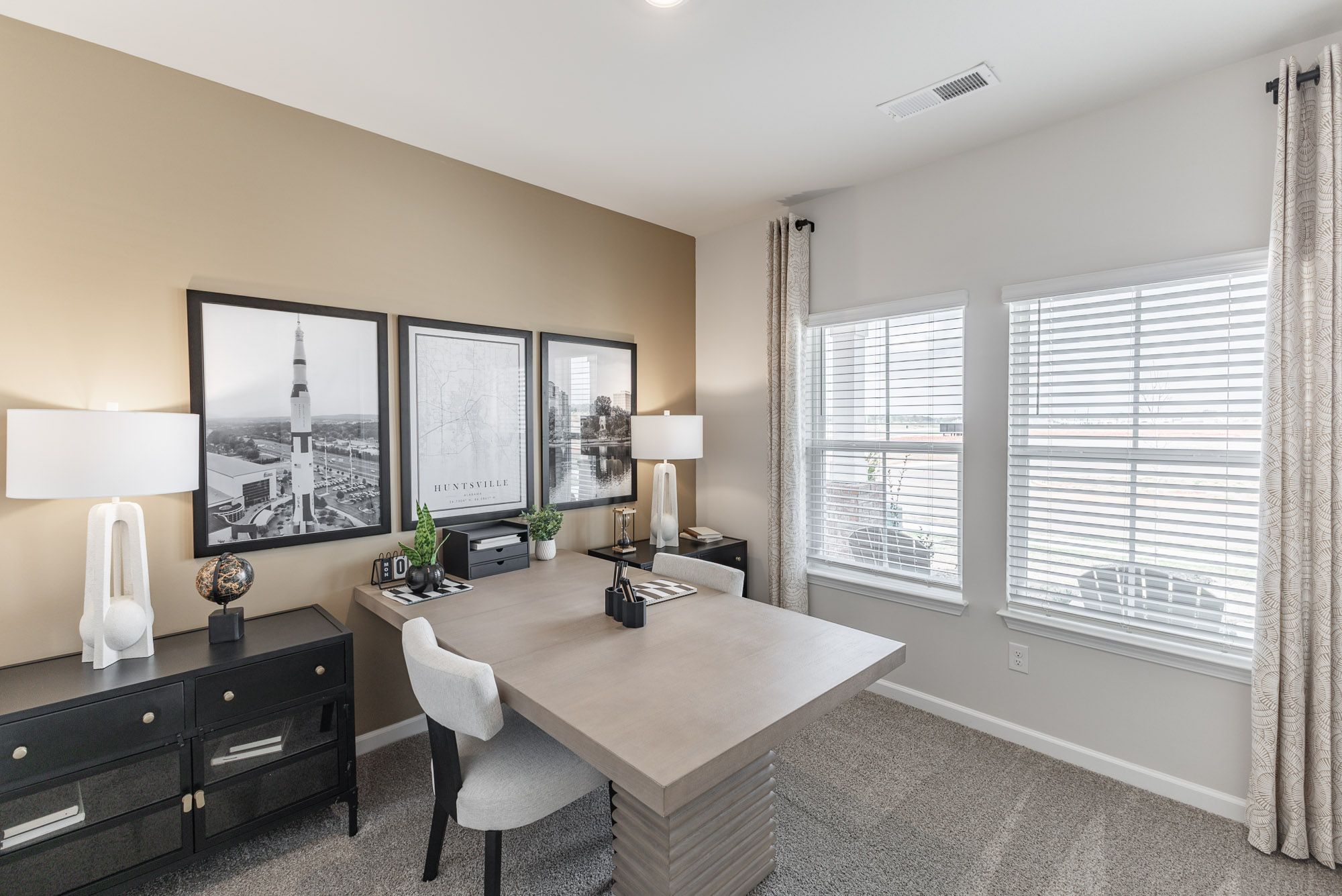 The Gibson features three secondary bedrooms.