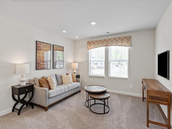 The upstairs loft is perfect for lounging and relaxation.