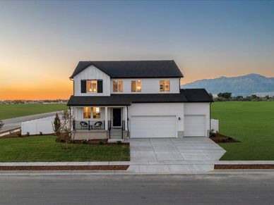 The Residence 6 floorplan exterior image taken at a Meritage Homes Community in West Haven, UT.