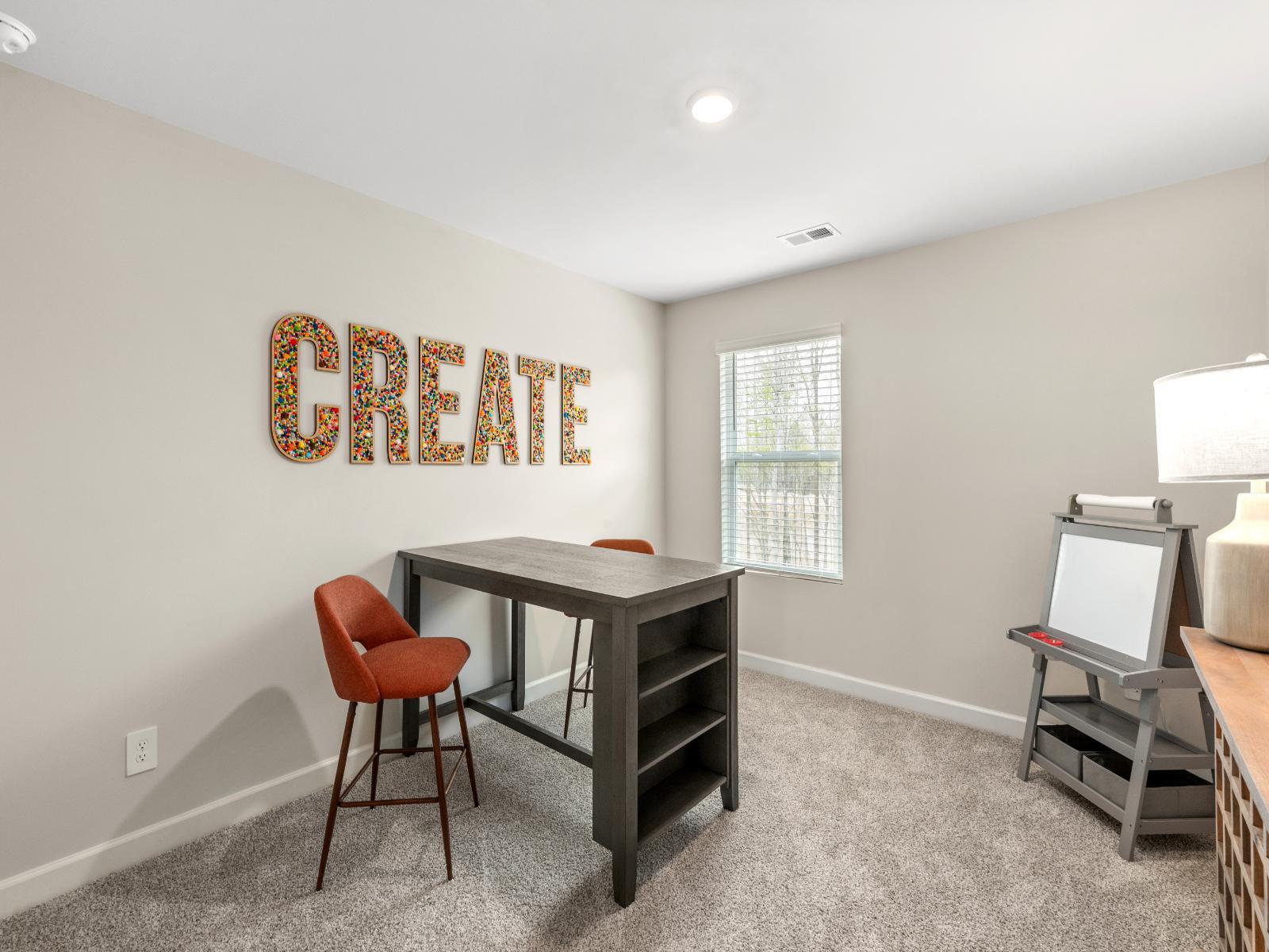 Turn the secondary bedroom into a game room or home office.