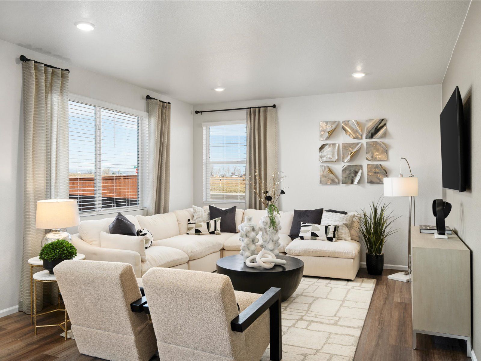 The Monarch floorplan interior image modeled at a Meritage Homes community in Johnstown, CO.