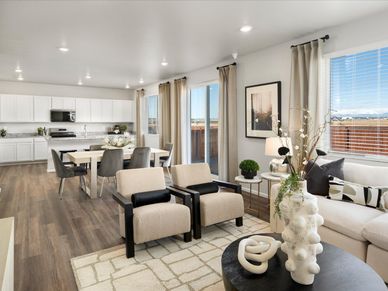 The Monarch floorplan interior image modeled at a Meritage Homes community in Johnstown, CO.