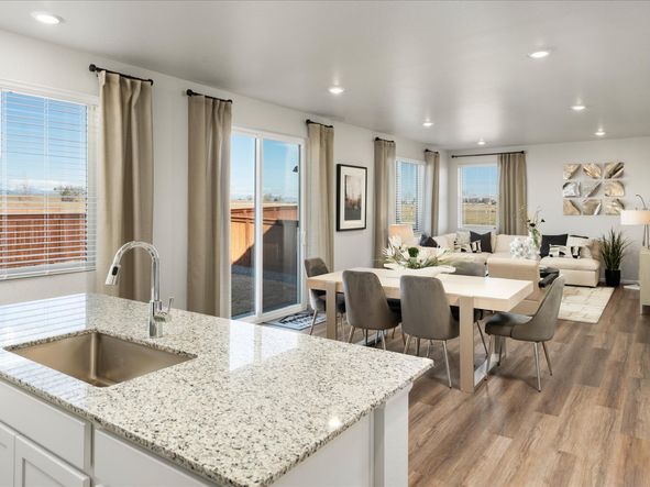 The Monarch floorplan interior image modeled at a Meritage Homes community in Johnstown, CO.