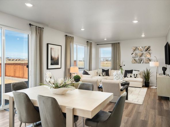 The Monarch floorplan interior image modeled at a Meritage Homes community in Johnstown, CO.