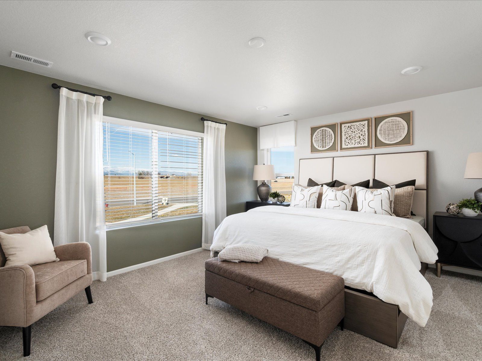 The Monarch floorplan interior image modeled at a Meritage Homes community in Johnstown, CO.
