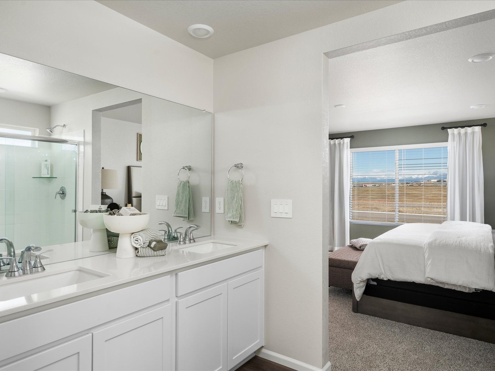 The Monarch floorplan interior image modeled at a Meritage Homes community in Johnstown, CO.