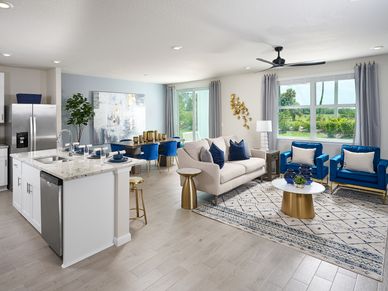 The Great Room of the Foxglove Model at Hampton Park