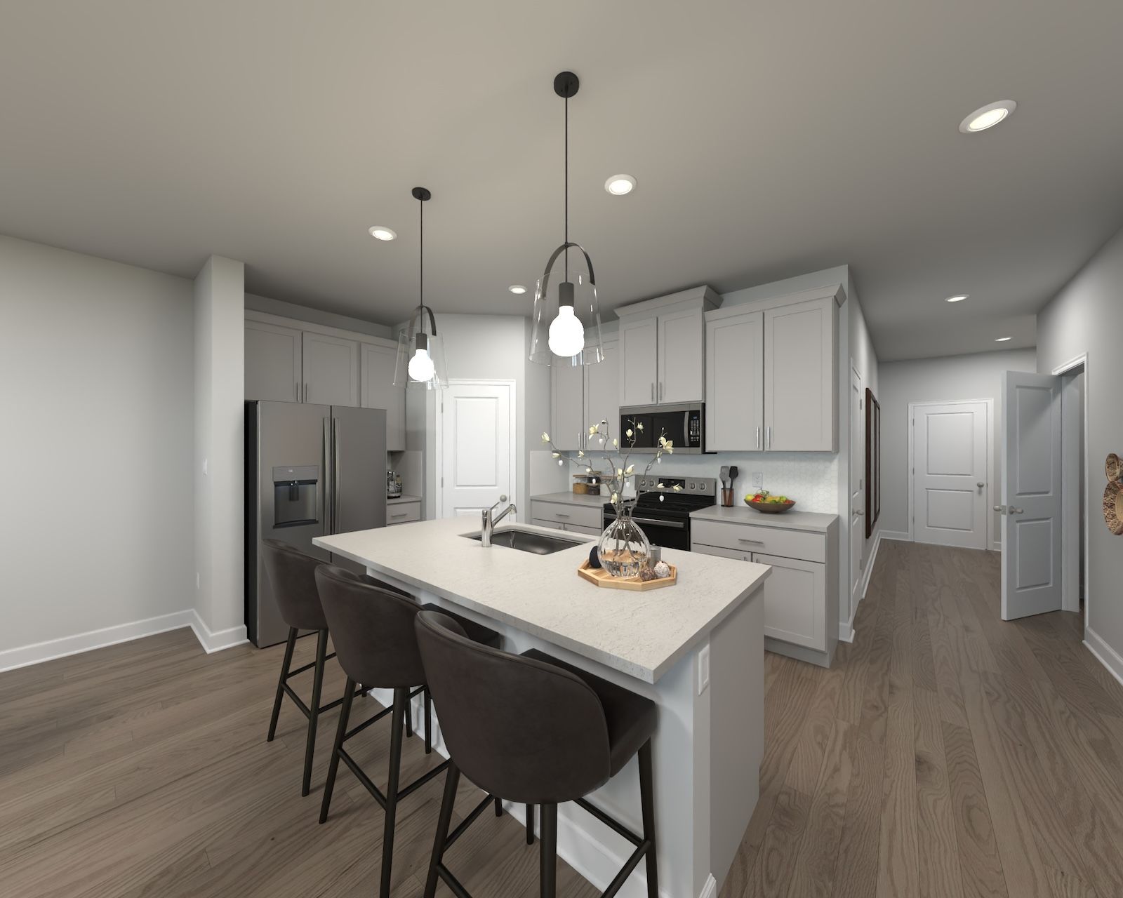 Skip takeout and prep dinner in the well-appointed kitchen.