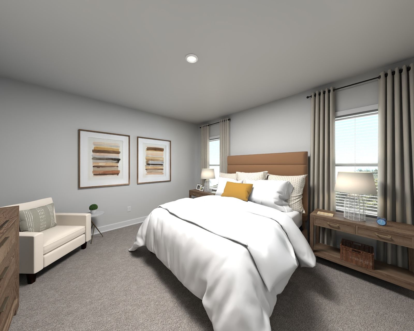 The primary bedroom offers a private retreat.