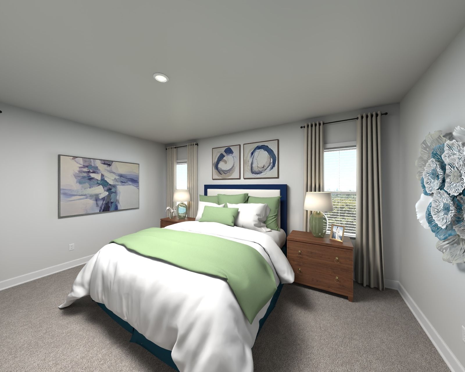 The primary bedroom offers a private retreat.