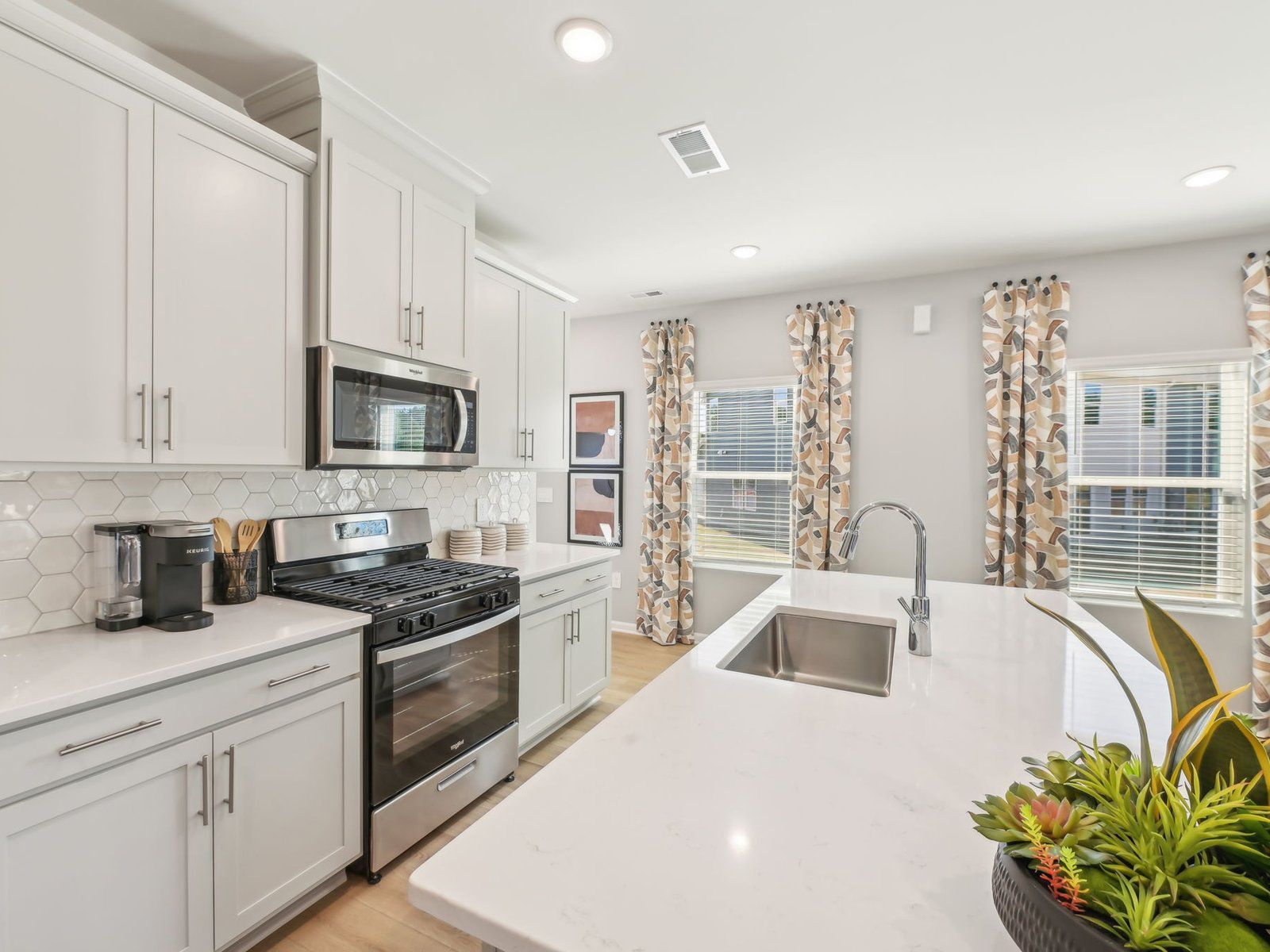 The Jade's sprawling kitchen island overlooks the rest of the great room.