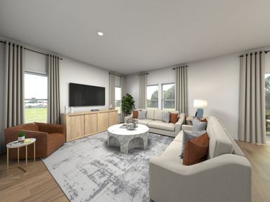 Spend family movie nights in the spacious great room.