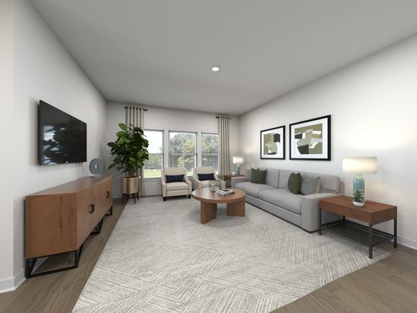 Spend family movie nights in the spacious great room.