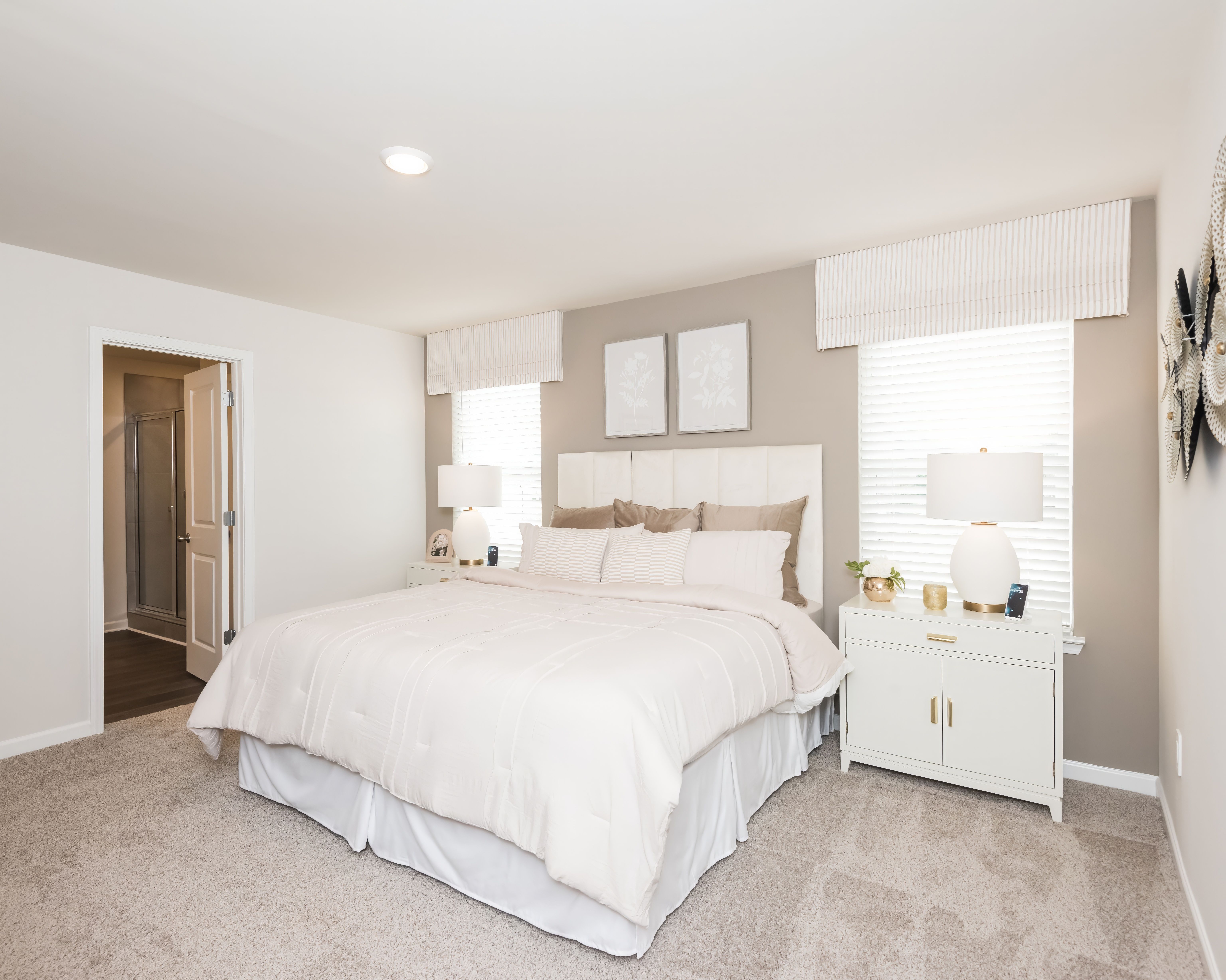 Primary bedroom in the Paisley floorplan at a Meritage Homes community in Atlanta, GA.