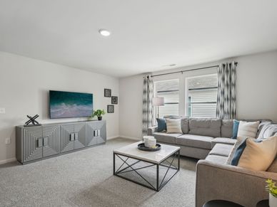 Outfit the upstairs loft as a secondary entertainment and working space.