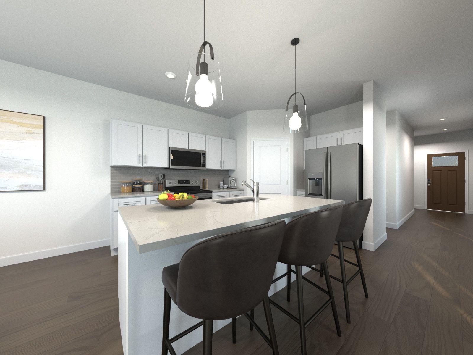 Skip takeout and prep dinner in the well-appointed kitchen.
