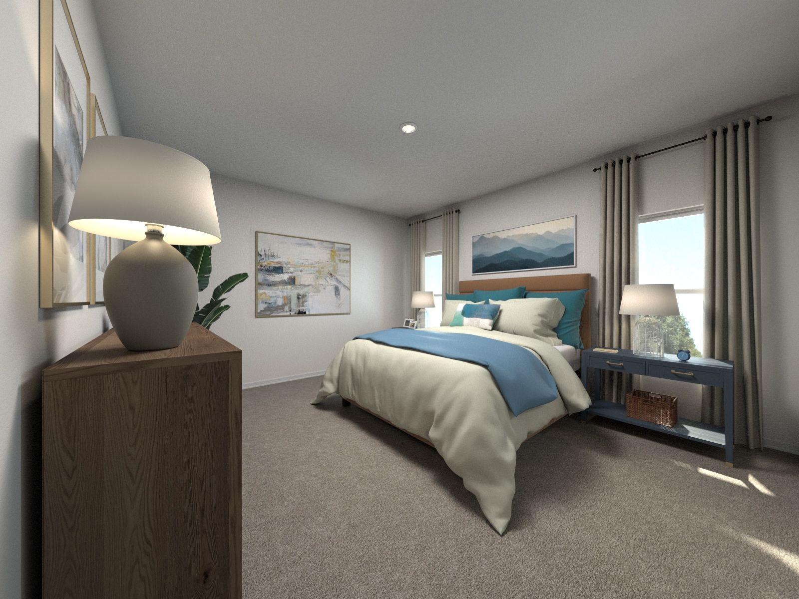 The primary bedroom offers a private retreat.