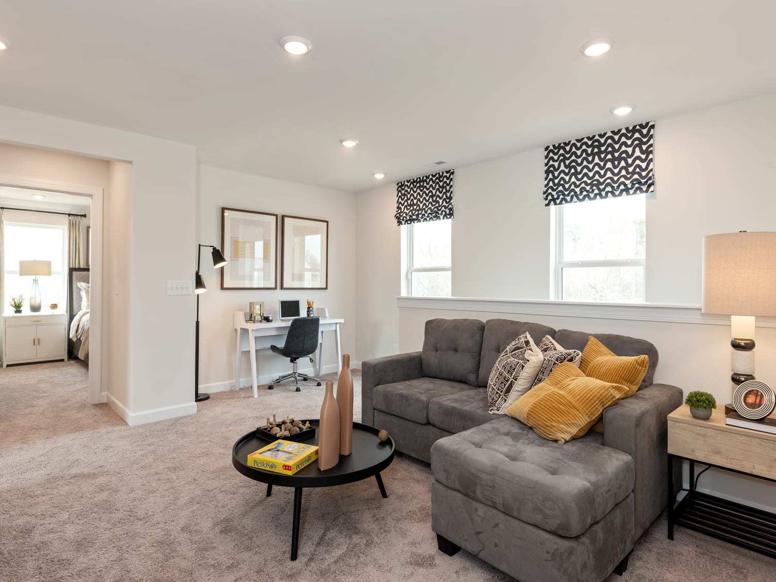 Turn the upstairs loft into a personal relaxation space.