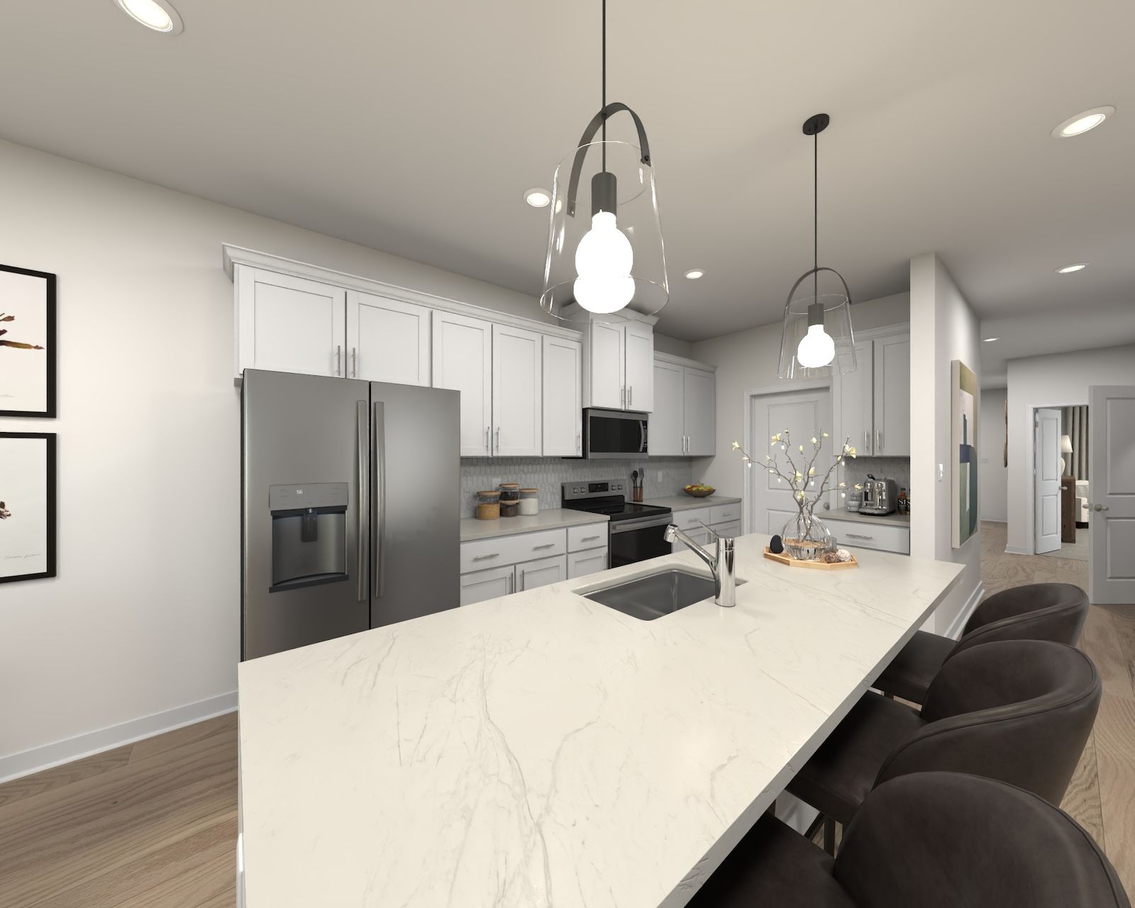 Skip takeout and prep dinner in the well-appointed kitchen.