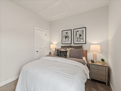 This secondary bedroom is perfect for guests and visitors.