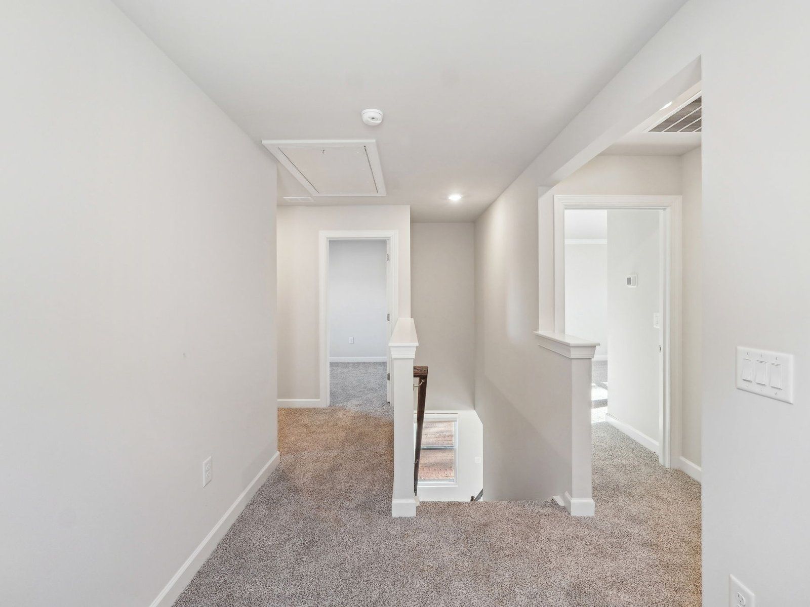 The upstairs loft conveniently leads to the Finley's three bedrooms.