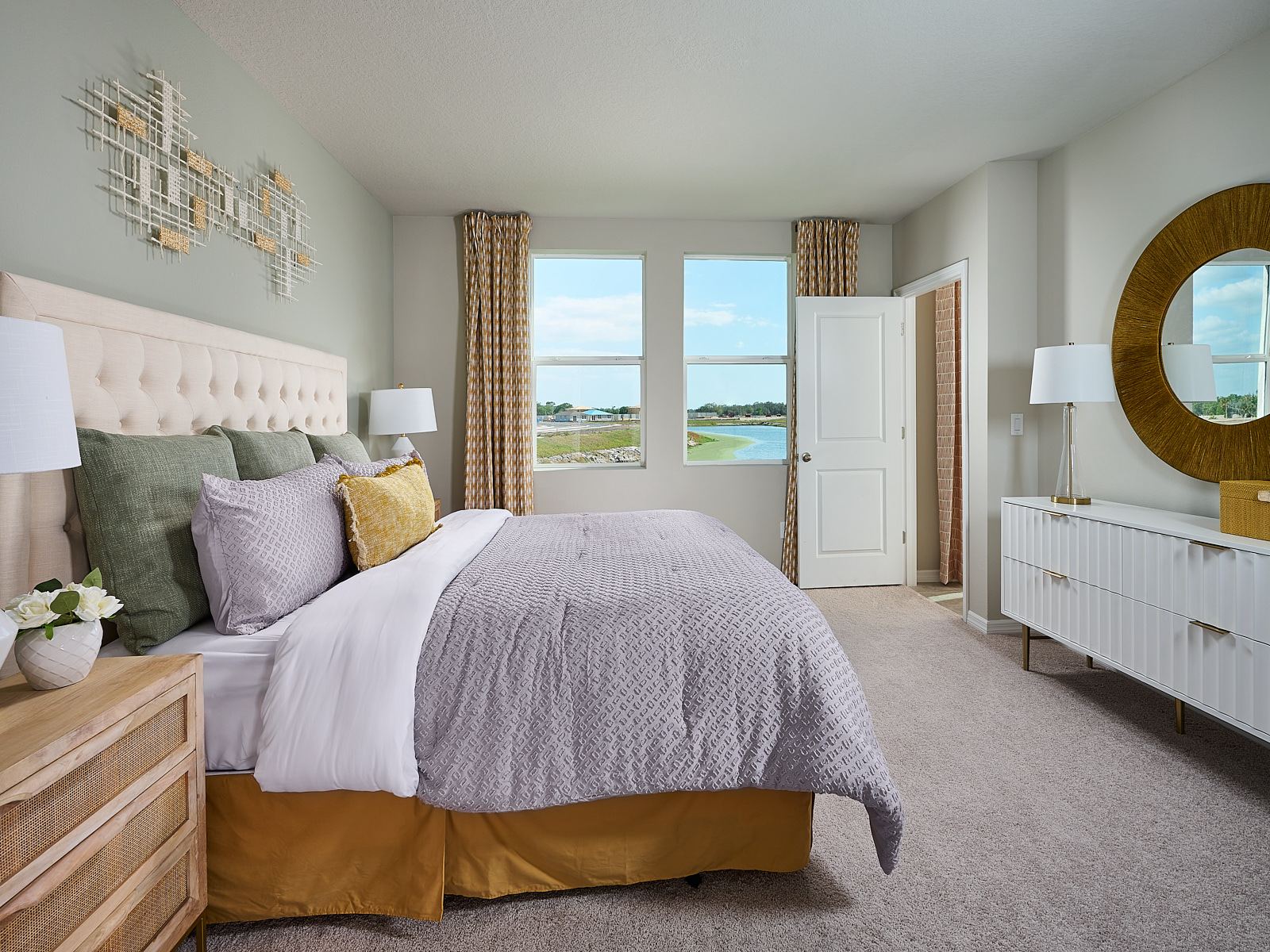 Primary bedroom in Yellowstone model in Salt Meadows in Parrish.