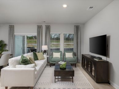 Welcome home to the Amber floorplan modeled at Valentine Townes in Greer, SC.