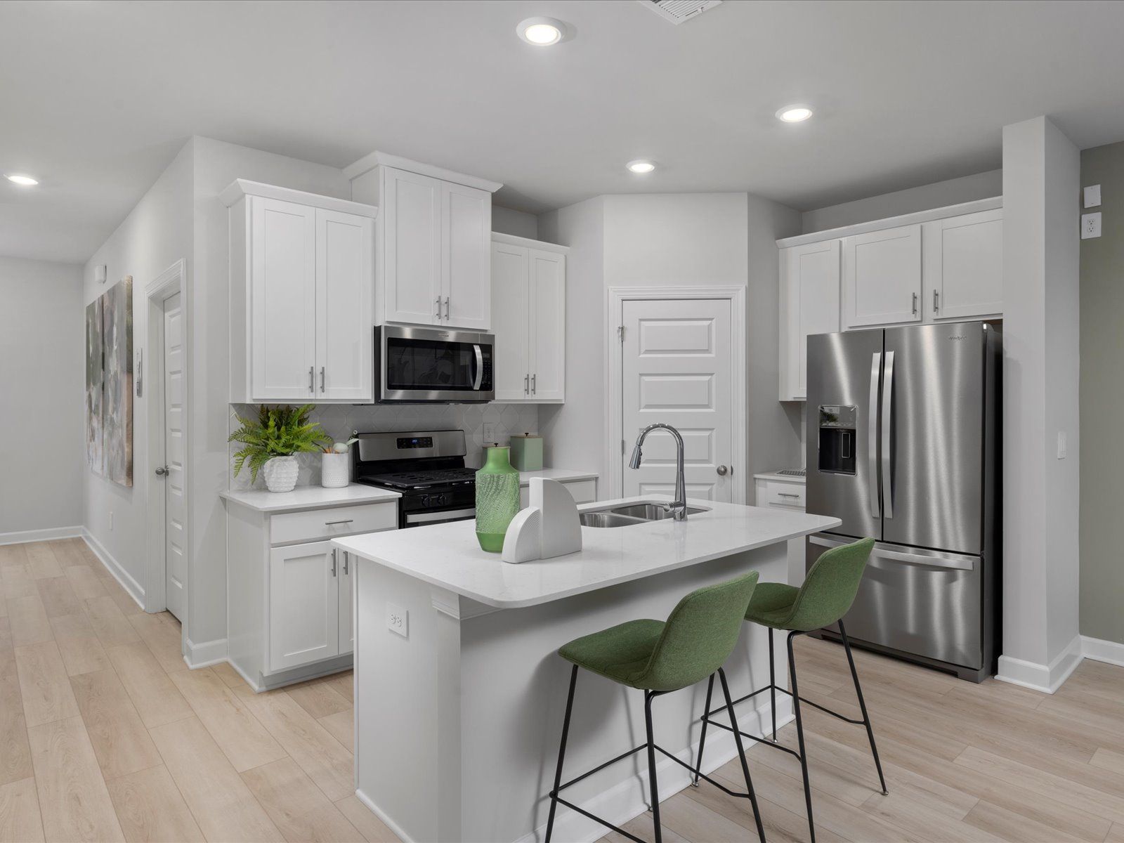 Welcome home to the Amber floorplan modeled at Valentine Townes in Greer, SC.