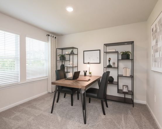 The Lancaster model features three secondary bedrooms.