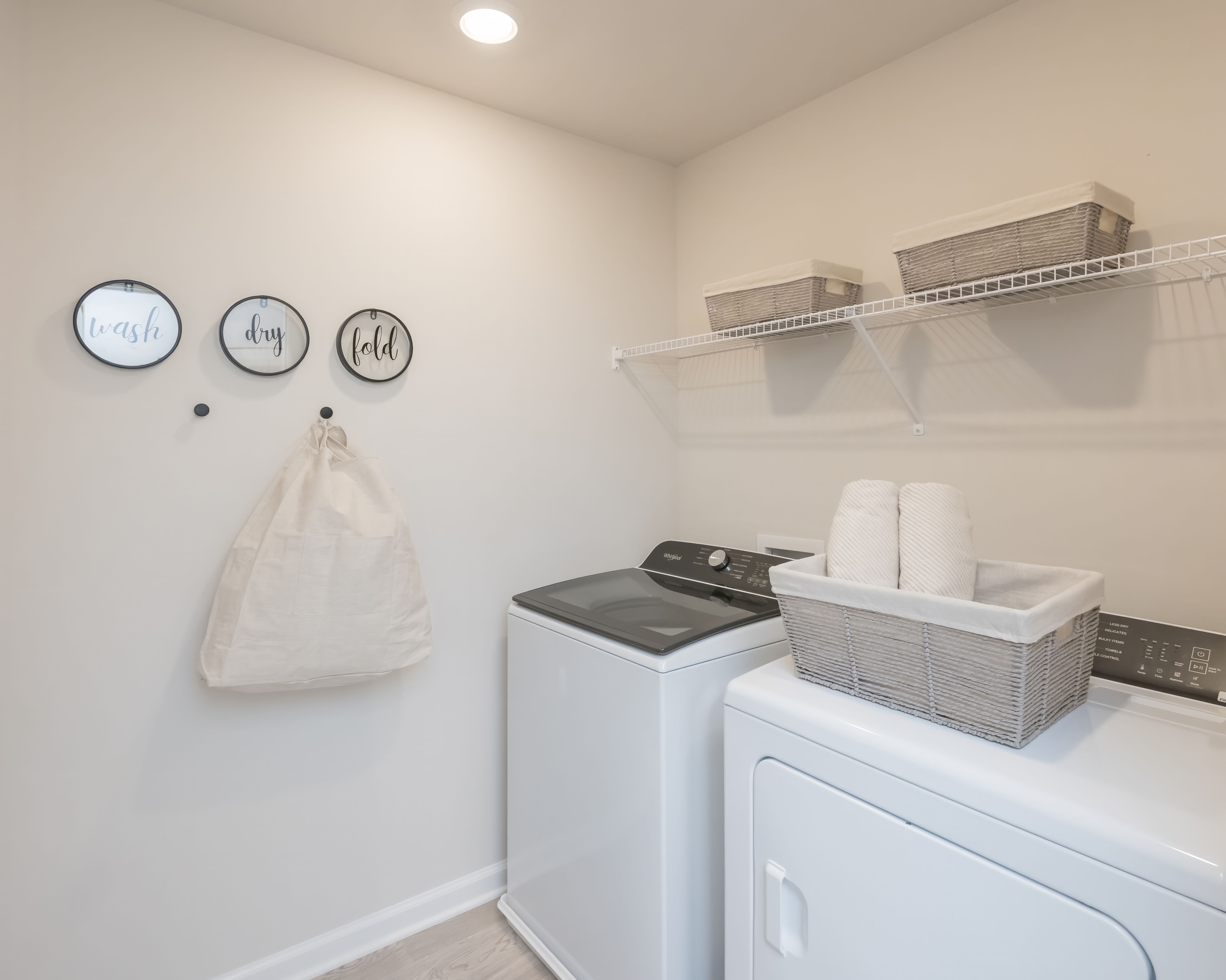 Every home comes complete with a washer and dryer included in the price of the home.