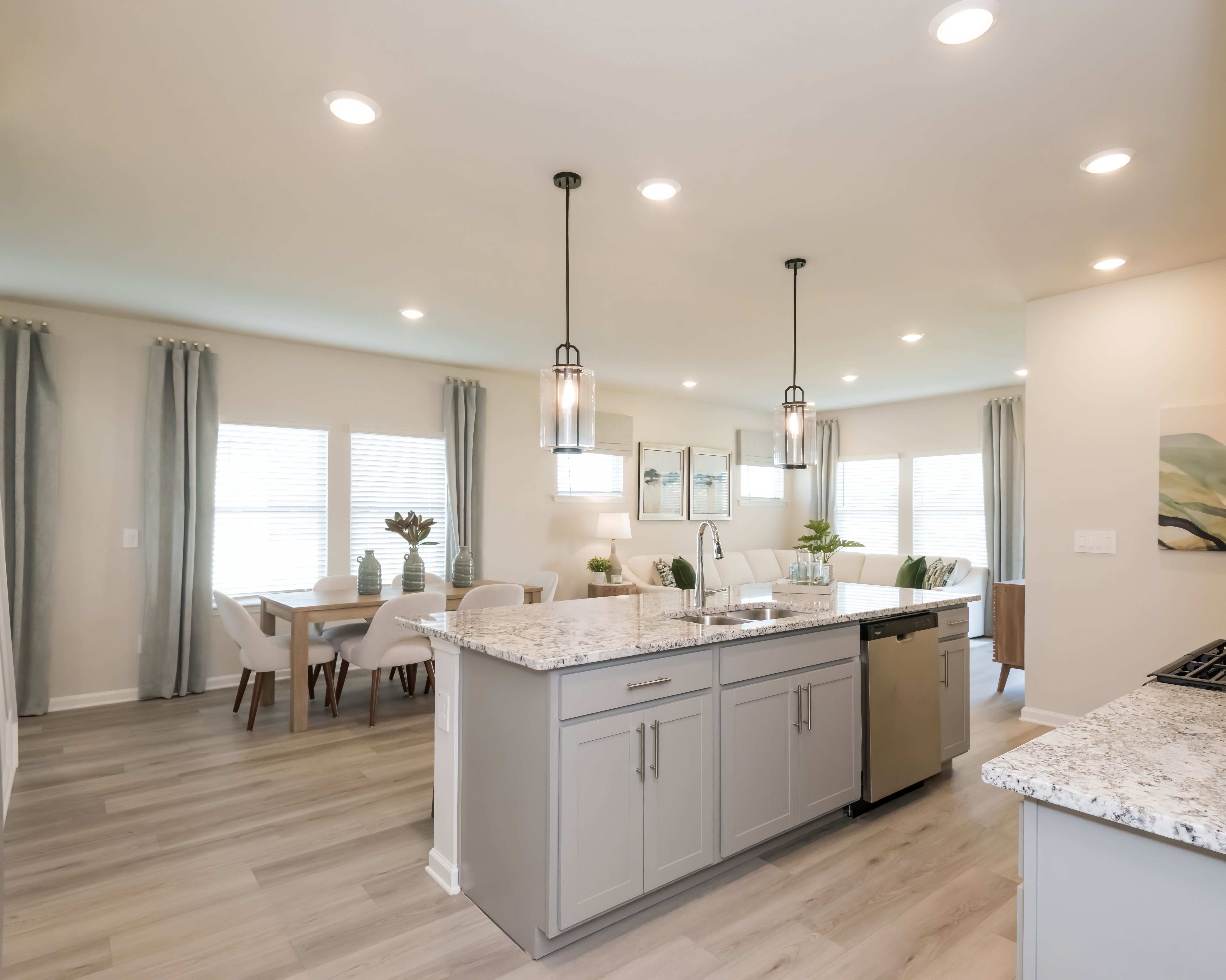 From the kitchen to living room, the open layout keeps everyone close.