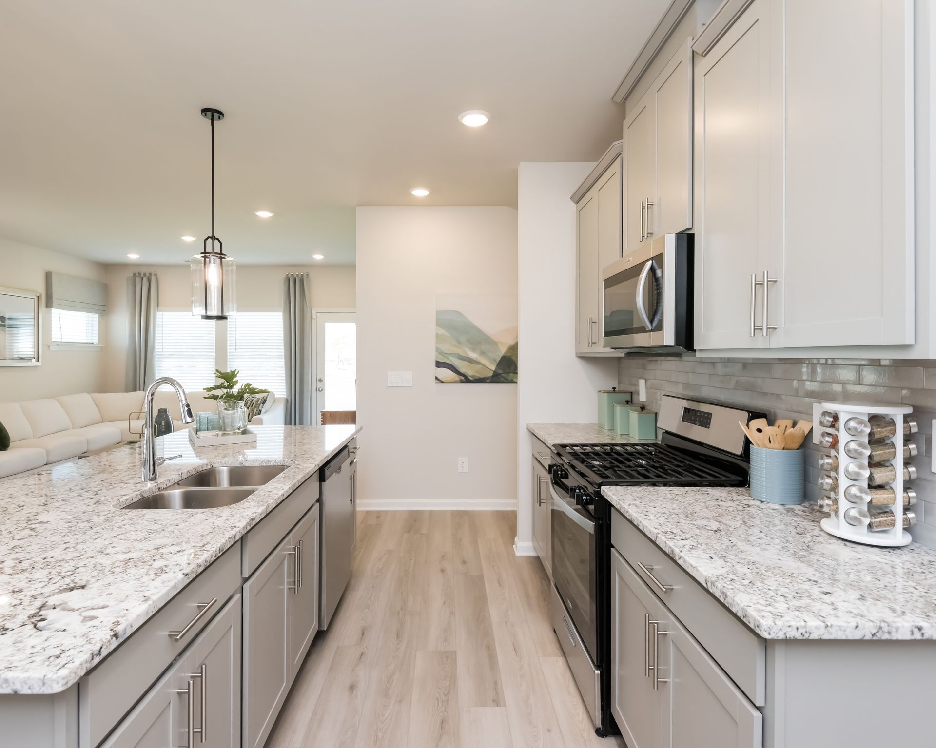 Kitchen in the Roswell floorplan at a Meritage Homes community in Atlanta, GA.