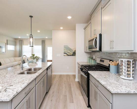 Easy flow through the kitchen for everyday convenience.