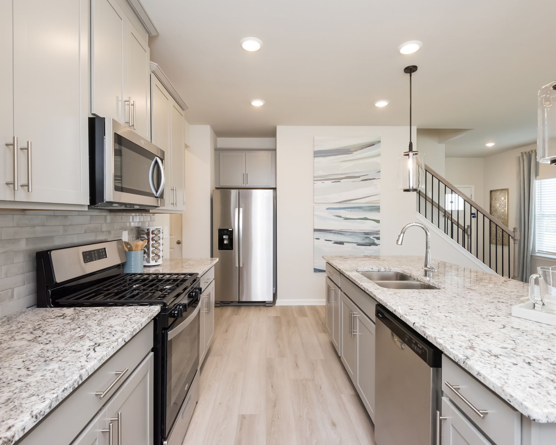 Kitchen in the Roswell floorplan at a Meritage Homes community in Atlanta, GA.