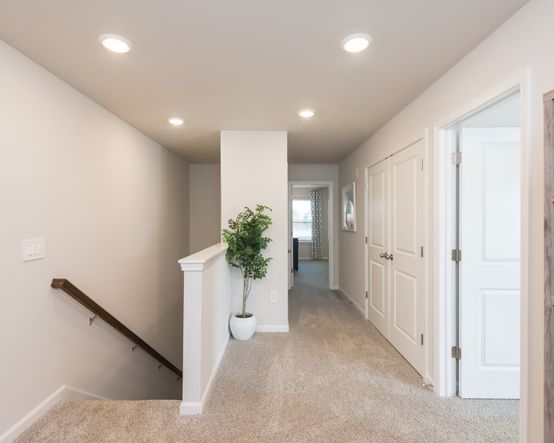 Spacious hallway with access to every room you need.