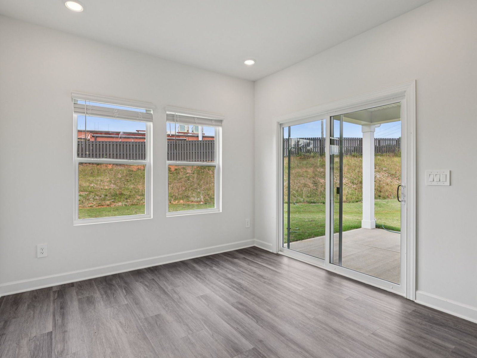 The great room provides extra space for a dining area or breakfast nook.