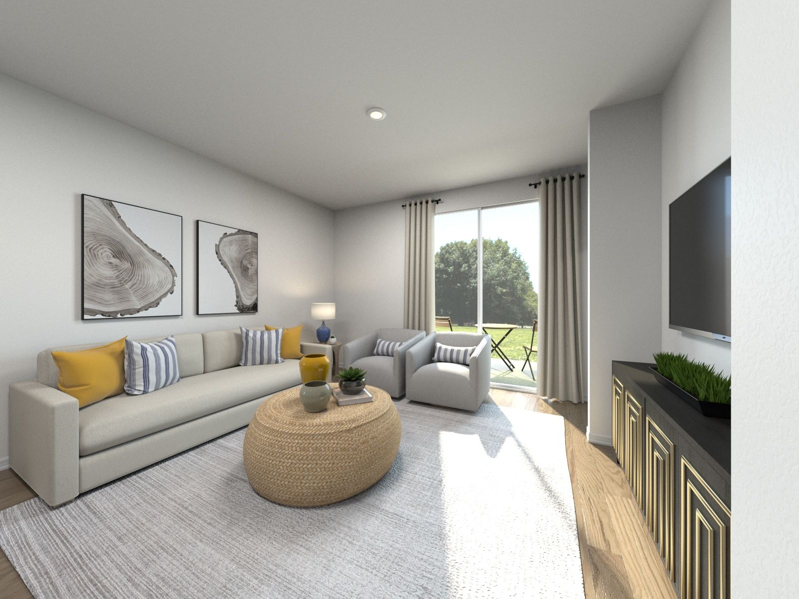 Rendering of the Denali II Living Room