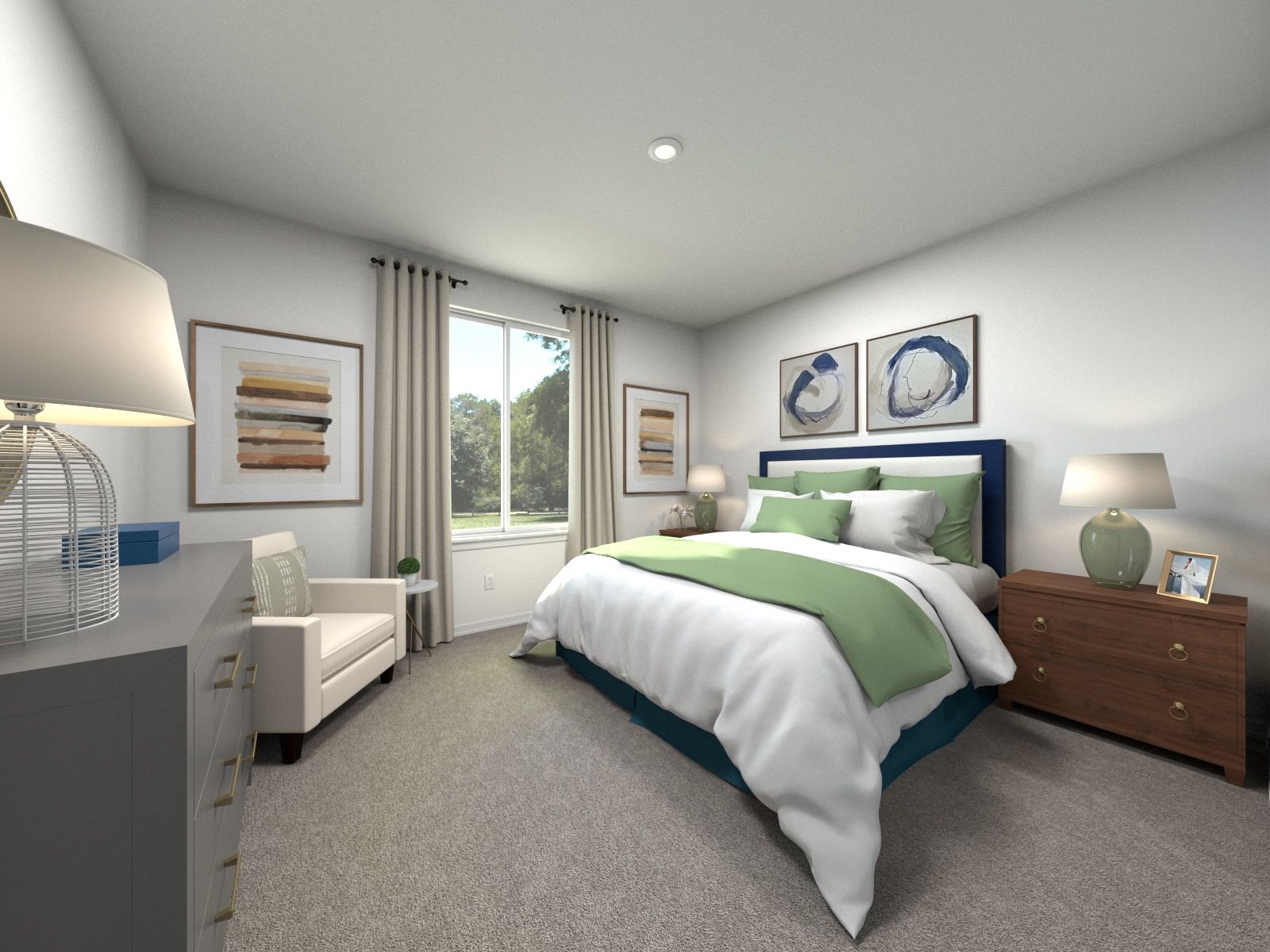 Rendering of the Gardenia Primary Bedroom