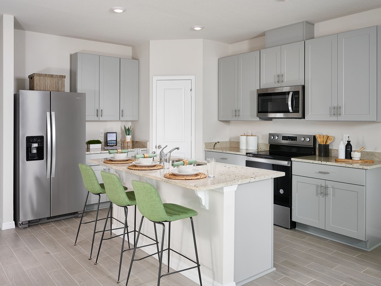 Kitchen in the Bronze floorplan modeled at Fontana