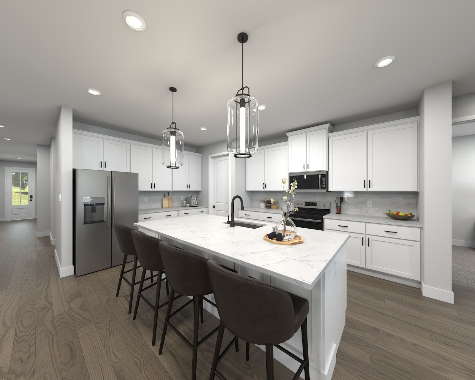 Skip takeout and prep dinner in the well-appointed kitchen.